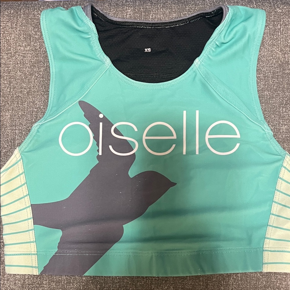 Oiselle XS racing crop running top